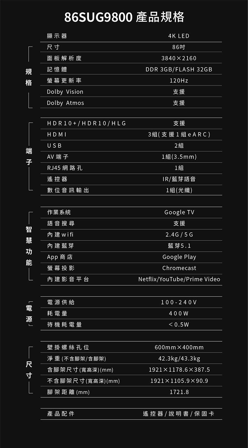 SKYWORTH創維 86SUG9800 - 詳情16