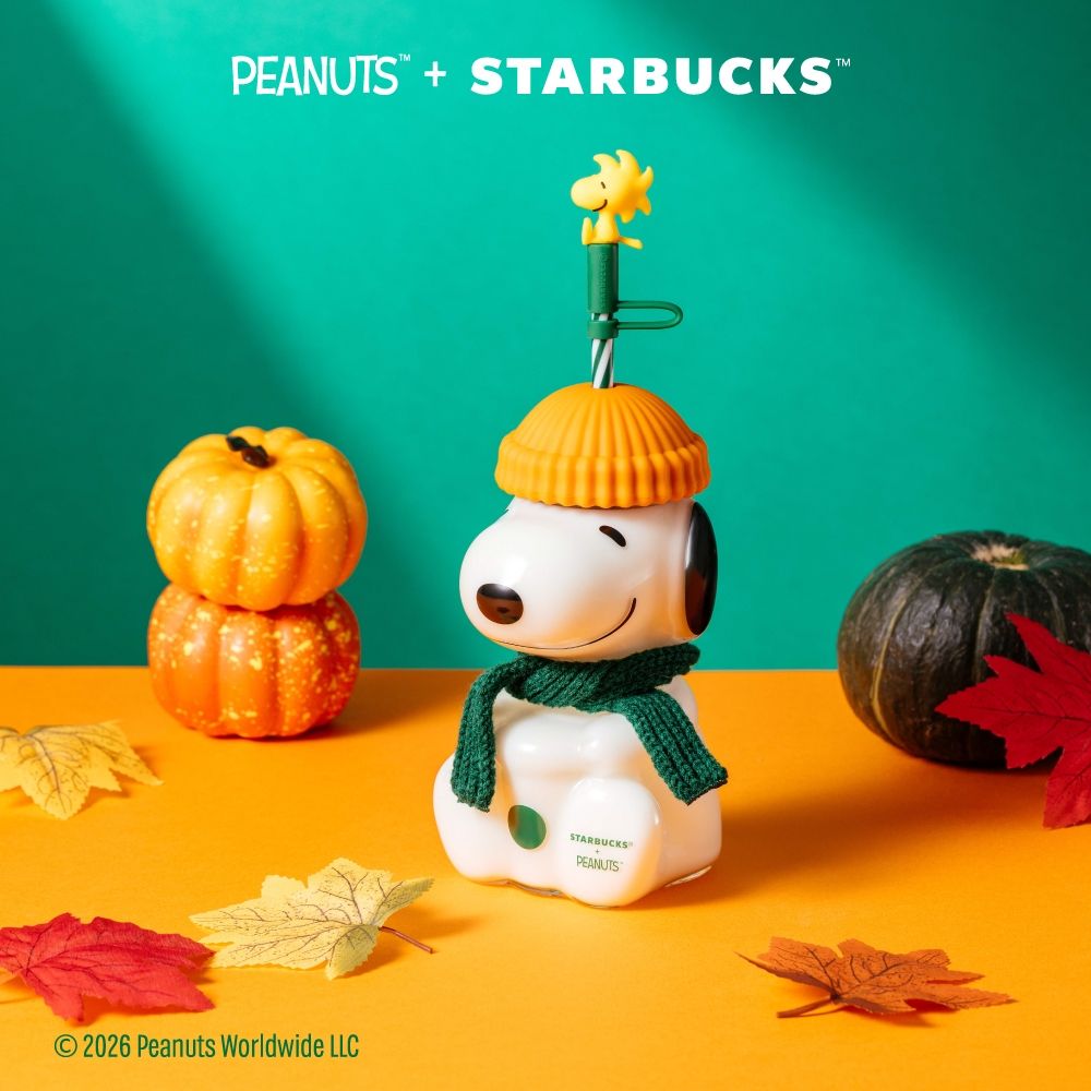 星巴克 26PEANUTS TOGO玻璃冷水杯