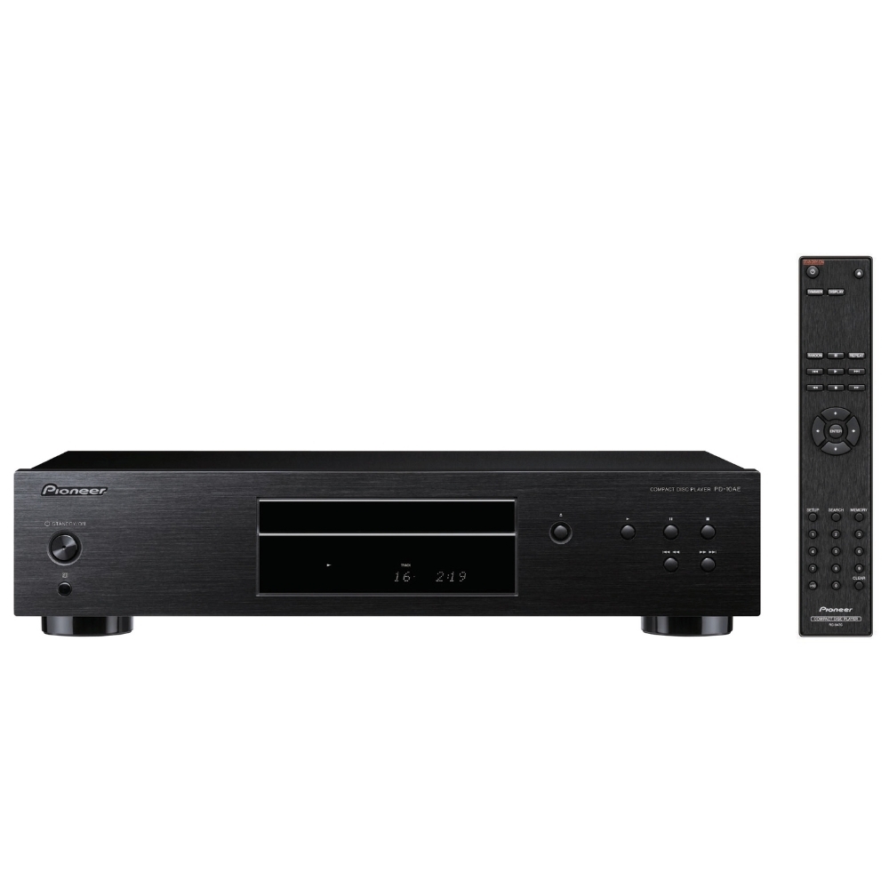 Pioneer PD-10AE 黑色 CD 播放機正面與遙控器