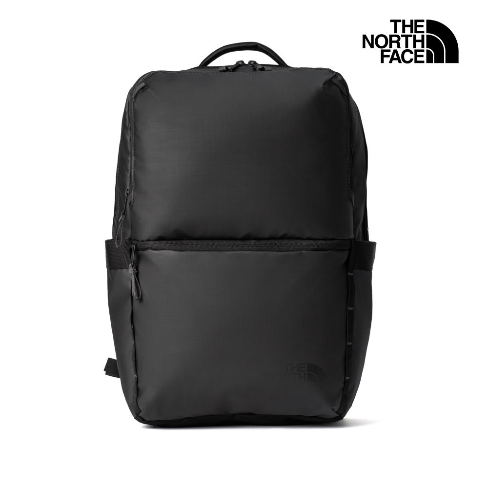 【The North Face 官方旗艦】 北面男女款黑色多隔層方形休閒後背包｜81DMKT0 筆電包/登山包
