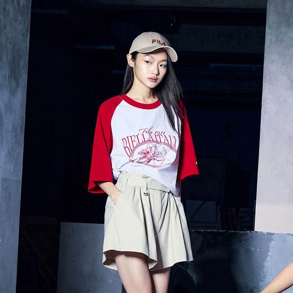 FILA 女短袖圓領T恤-粉色 5TEA-1469-PK