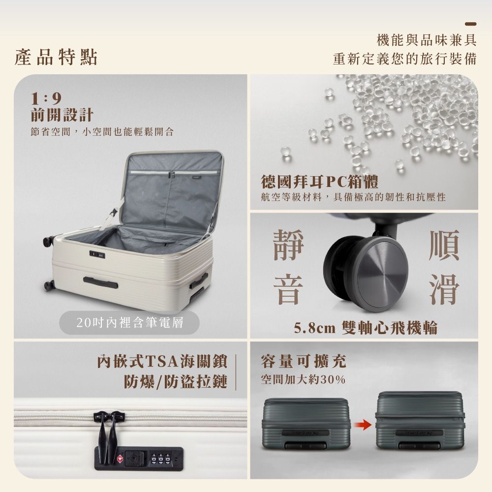American Explorer 美國探險家CF62 行李箱20吋+25吋前開式上掀式筆電
