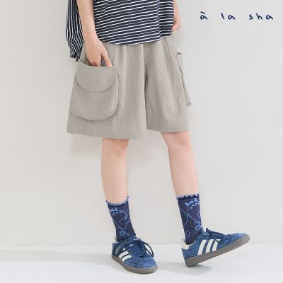 a la sha 貓咪大口袋寬鬆短褲