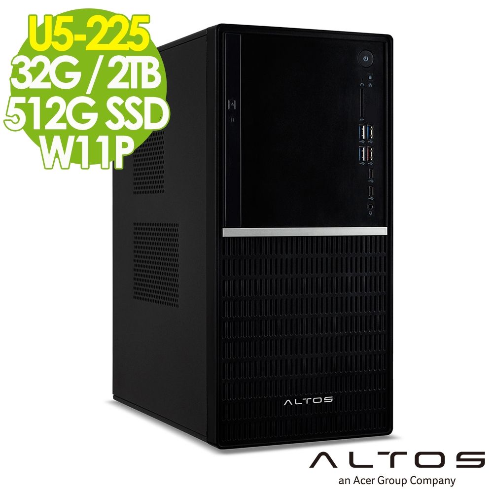 Acer 宏碁 Altos P130F10 SE 商用工作站 (U5-225/32G/2TB+512G SSD/W11P)