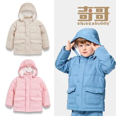 奇哥官方旗艦 CHIC BASICS系列 男女童裝 鋪棉兩穿外套-撥水功能 1-8歲(3色選擇)