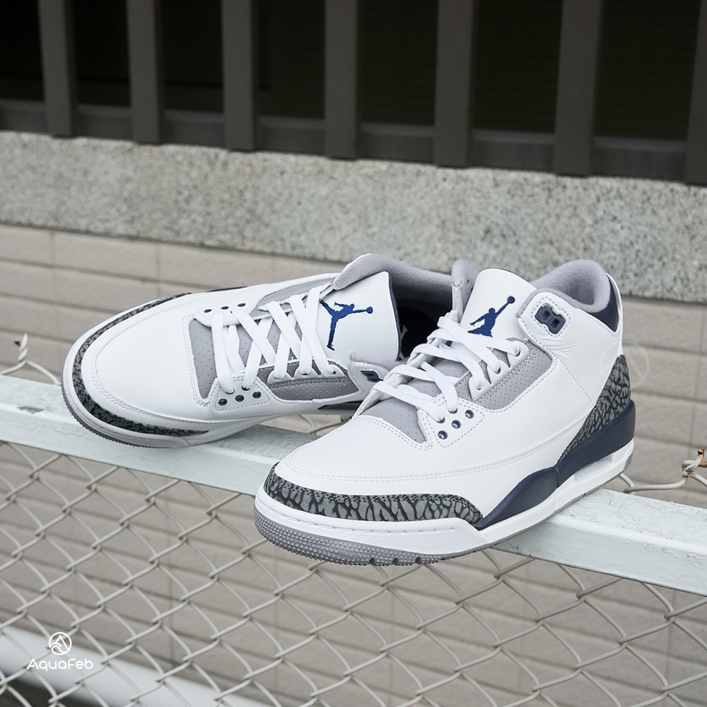 シューズ(男性用) aj3 unc 27cm jordan3 Nike Air Jordan 3 Retro 男爆裂藍AJ3 喬丹經典運動休閒鞋CT8532-140