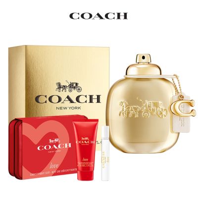 【COACH】時尚閃耀女性香精90ml(贈時尚戀紅淡香精旅行組-淡香精7.5ml+身體乳30ml)