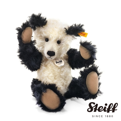 STEIFF德國金耳釦泰迪熊 Teddy Bear Lukas, black/white 黑白熊 經典泰迪熊 黃標