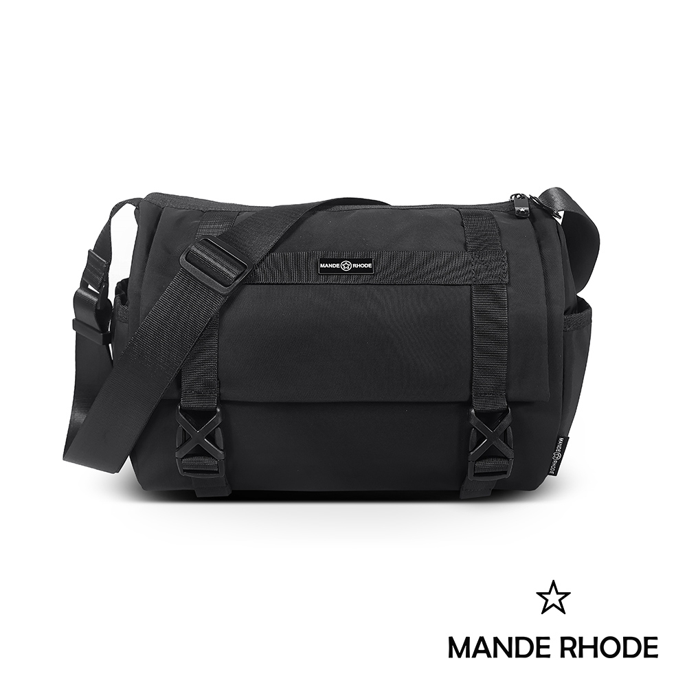 MANDE RHODE - 曼德羅德 - 素面大容量插扣造型郵差包(大/L) - A5890K
