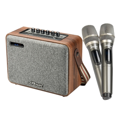 J-POWER杰強 【J-POWER 杰強】震天雷6.5吋-實木重砲版 肩攜式KTV藍牙音響(J-102-6.5 實木重砲)