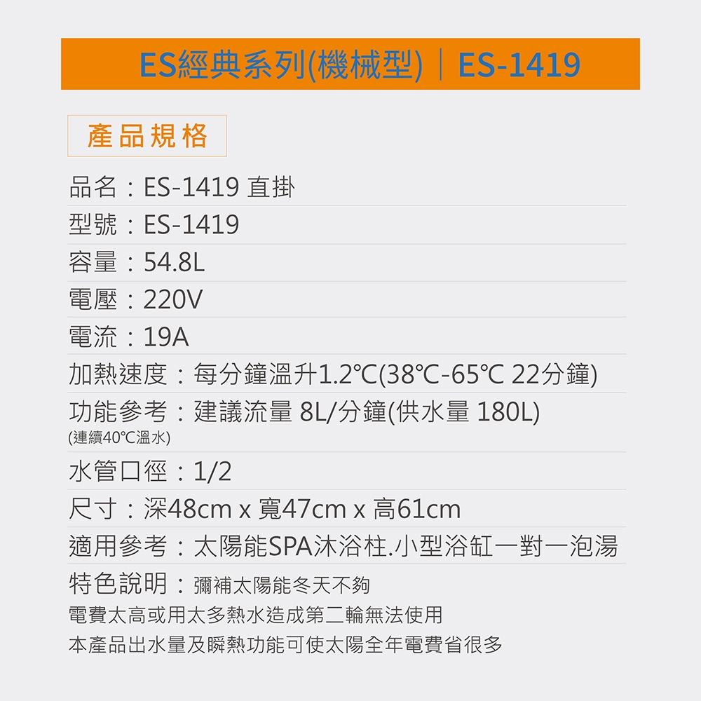 怡心牌 ES-1419 - 詳情2