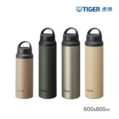 TIGER虎牌 買1送1 旋蓋手提隨行大容量運動不鏽鋼保溫保冷杯800ml+600ml(MCZ-S080+MCZ-T060)