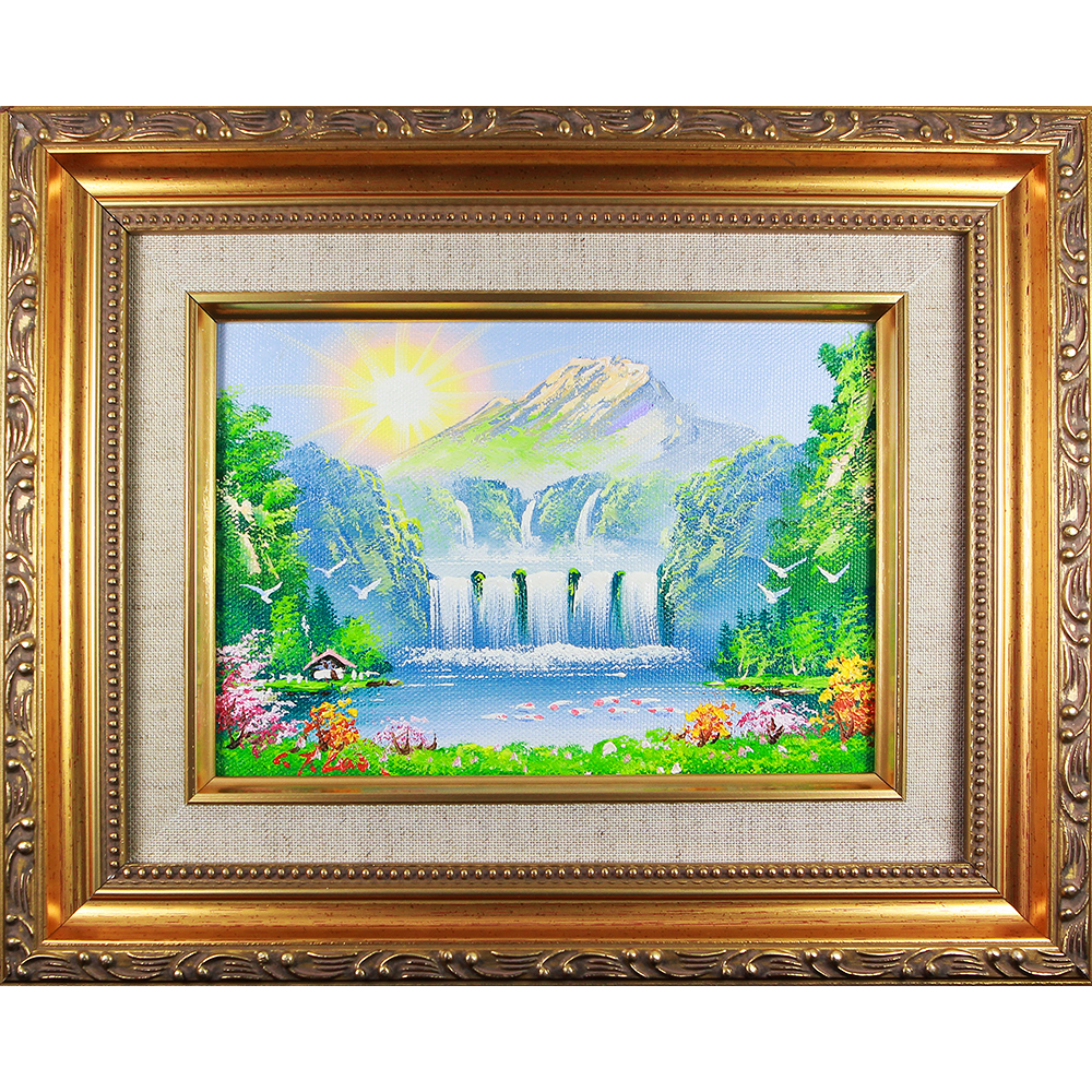 開運世家大師手繪-名山麗水開運風水畫-開運化煞五行招財聚寶畫| 招財樹