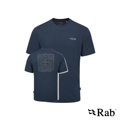 【RAB】Crimp Elevation Tee 短袖等高線快乾T恤 男款 暴風藍 #QBL68