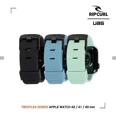 UAG X RIP CURL Apple Watch 38/40/41/42(S10/11)mm 舒適矽膠運動錶帶