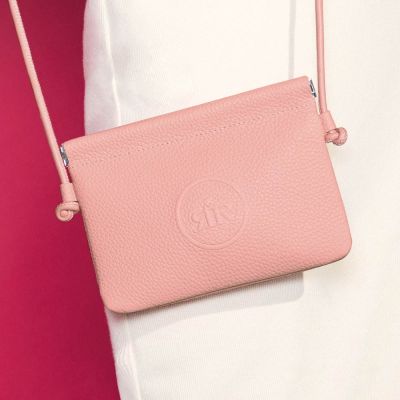 2R Hemez赫梅斯輕量隨身牛皮斜背迷你包 愛戀粉