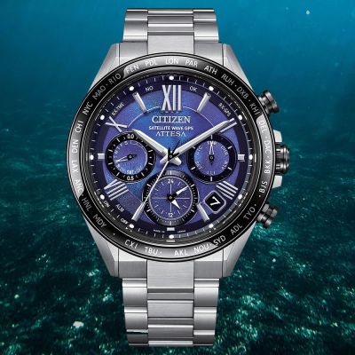 CITIZEN星辰 GENTS GPS 寧靜之海鈦金屬衛星對時光動能男錶-CC4075-50L-44.6mm