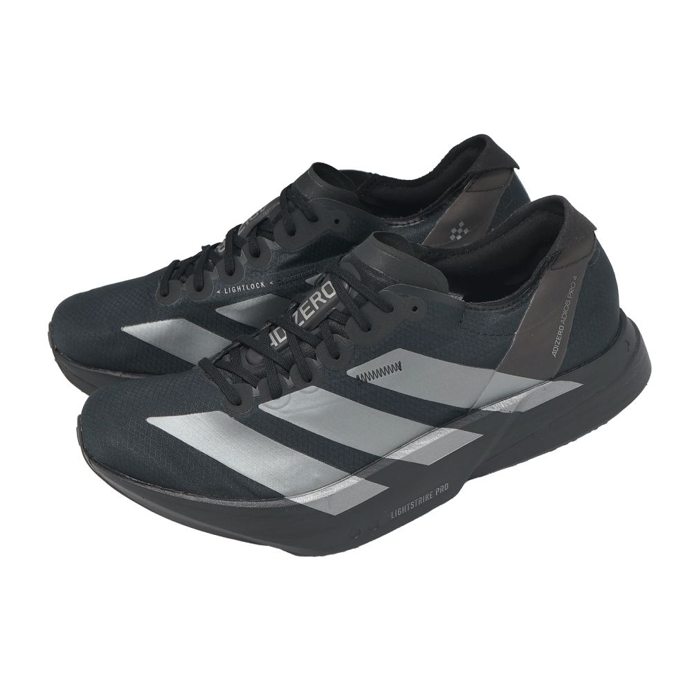 adidas 競速跑鞋 Adizero Adios Pro 4 M 男鞋 黑 銀 緩震 運動鞋 愛迪達 JR4887