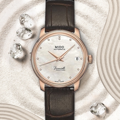 MIDO美度 40週年典藏紀念 Baroncelli 永恆超薄真鑽腕錶33㎜ M6(M0272073610600)