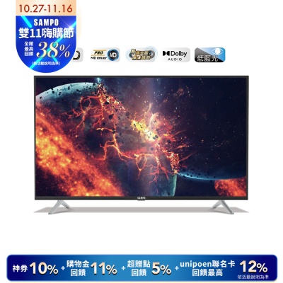 SAMPO聲寶 HD新轟天雷 40吋液晶電視含基本安裝+運送到府 EM-40CBS200