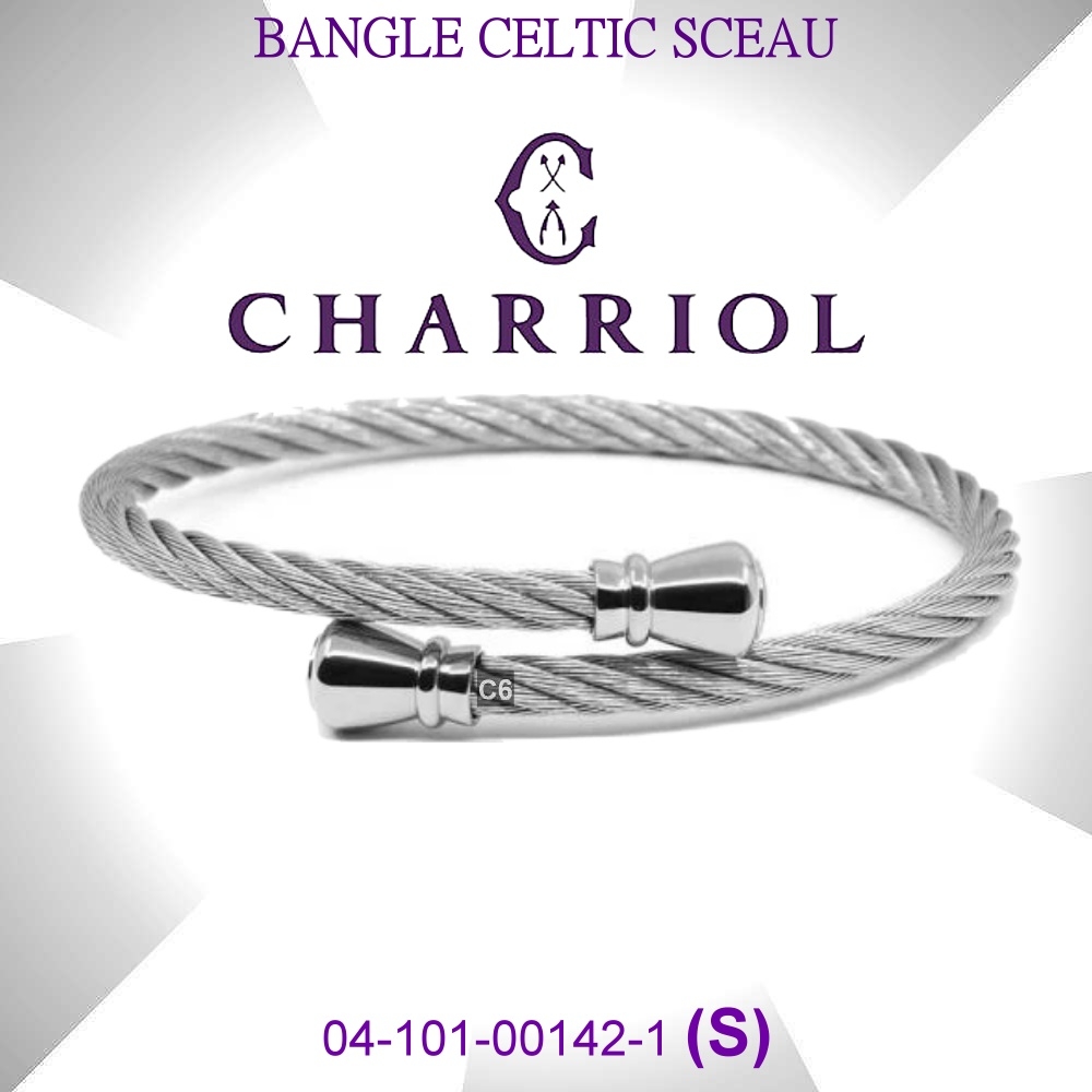 CHARRIOL夏利豪 Bangle Celtic Sceau鋼索手環  圓錐柱飾頭S款 C6(04-101-00142-1-S)