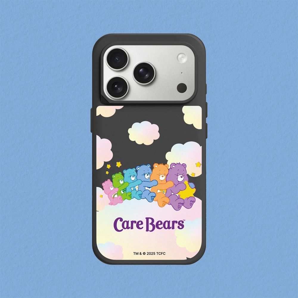 犀牛盾 iPhone 15/16/17系列 SolidX強化吸震緩衝防摔手機殼/Care Bears-雲朵綿綿 (經典黑)