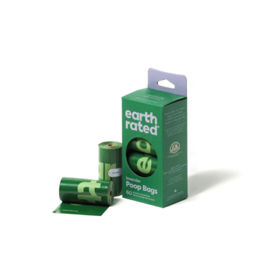 Earth Rated莎賓-環保撿便袋(3代)(4捲裝補充盒●天然薰衣草香) 60環保撿便袋(天然薰衣草香) x 6入組