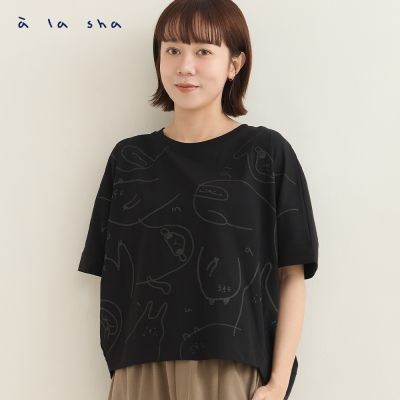 a la sha 好朋友發泡印舒適棉T
