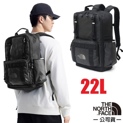 【The North Face】BASE CAMP DAYPACK 多功能大容量雙肩後背包22L(可容16吋筆電)_8BK4-BIA 黑瀝灰