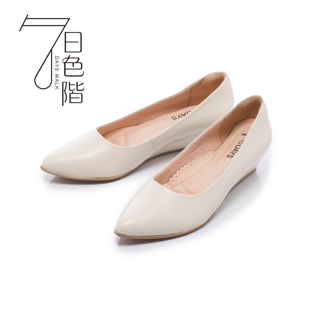 FAIR LADY 經典好評上班鞋．七日色階7Days｜真皮高跟、中跟、低跟樂福鞋 多款 均一價 (B款-復古白)