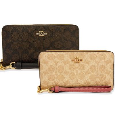 COACH 經典LOGO手掛式零錢袋長夾(多色選一)