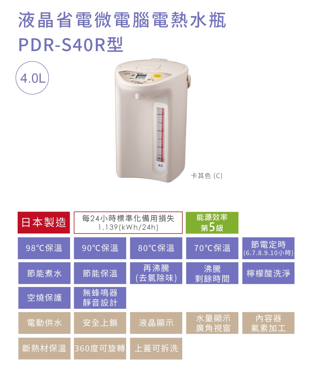 TIGER虎牌 PDR-S40R - 詳情9