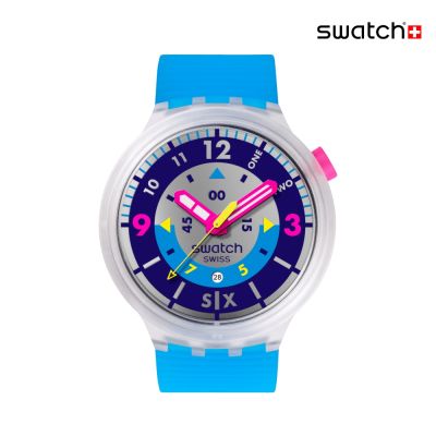 Swatch NEON HIELO 大錶面手錶 男錶/女錶/瑞士製造 SB01K400 (47mm)