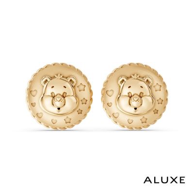 ALUXE 亞立詩 10K金 立體小熊浮雕訂製耳環 EE0308 (CareBears聯名系列)