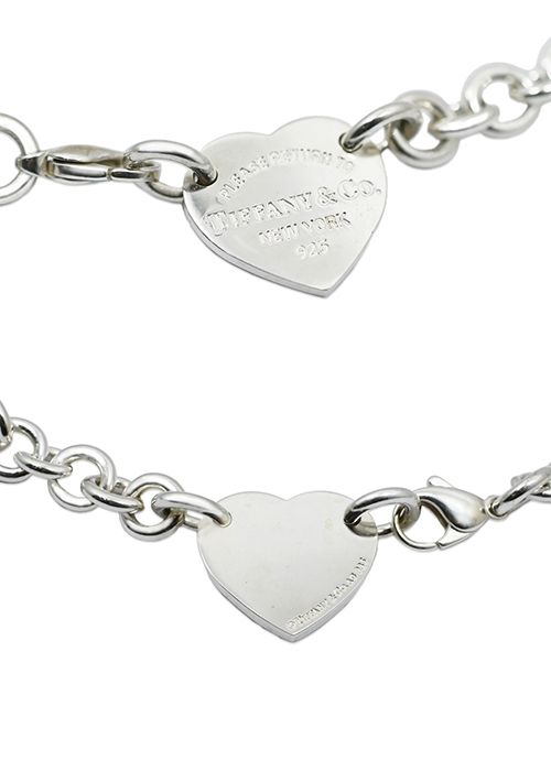 展示品] Tiffany&Co. Return to Tiffany 經典刻字心形愛心純銀粗項鍊