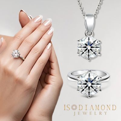 IS DIAMOND IGI 無螢光 5克拉鉑金台 D/ VS1 鑽石戒指 項鍊 任選