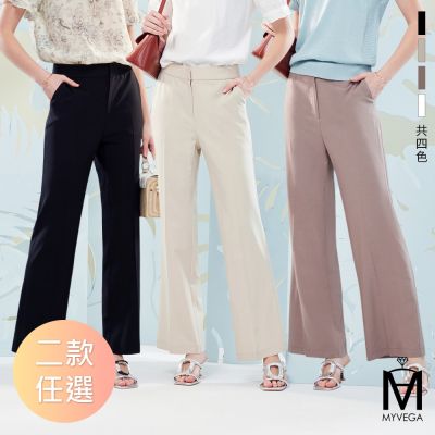 MYVEGA麥雪爾 MA韓國濾鏡褲垂墜感小直筒長褲-共二色