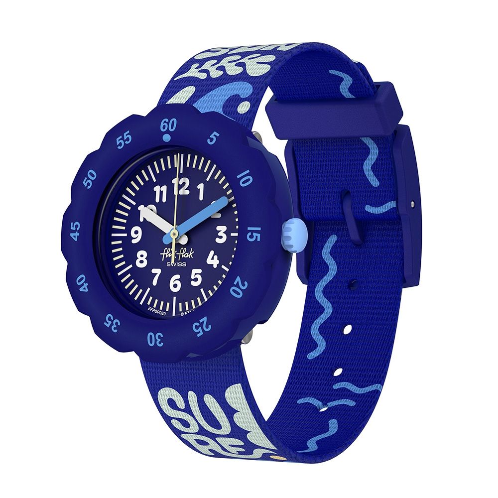 FlikFlak 兒童手錶 SURFING ESSENTIALS 兒童禮物/安全防水/瑞士製造 FPSP080 (34.75mm)