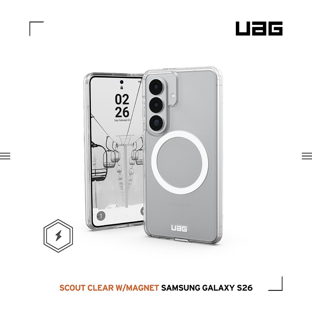 UAG Galaxy S26/S26+/S26 Ultra 磁吸耐衝擊極簡保護殼-透明(支援MagSafe 手機殼)