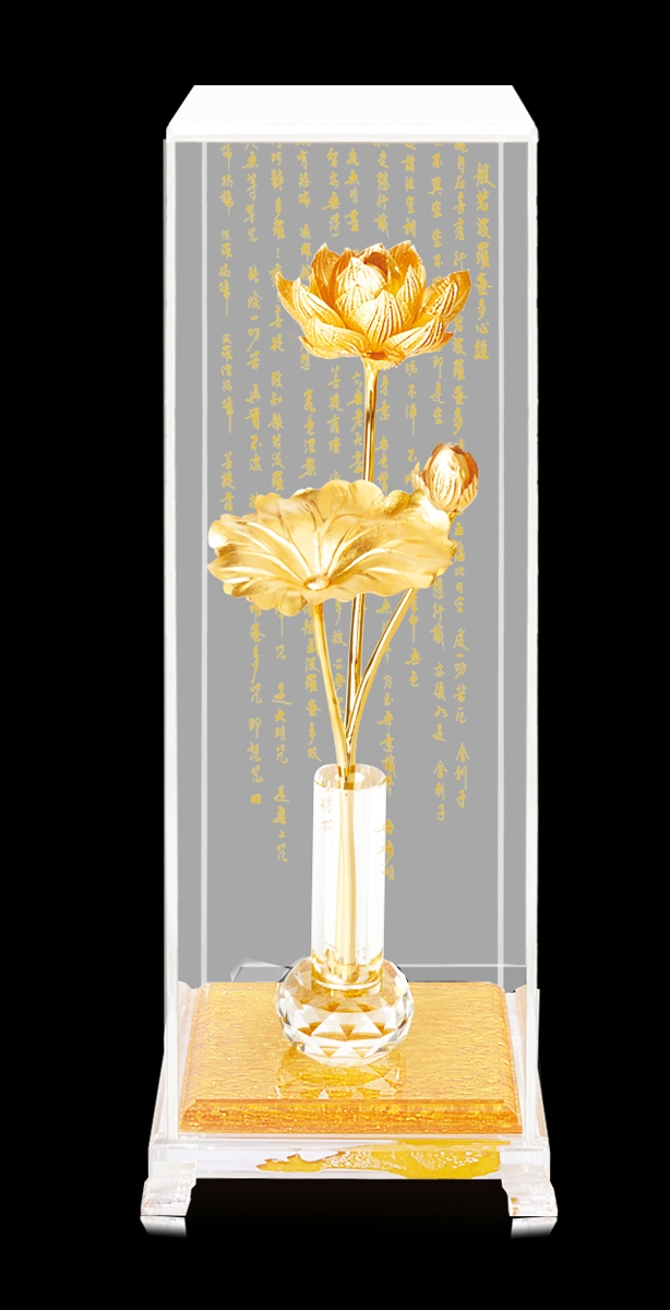 雅鑑鑫品純金立體金箔櫥窗禮物～【蓮花心經】 | 其他開運擺件| Yahoo