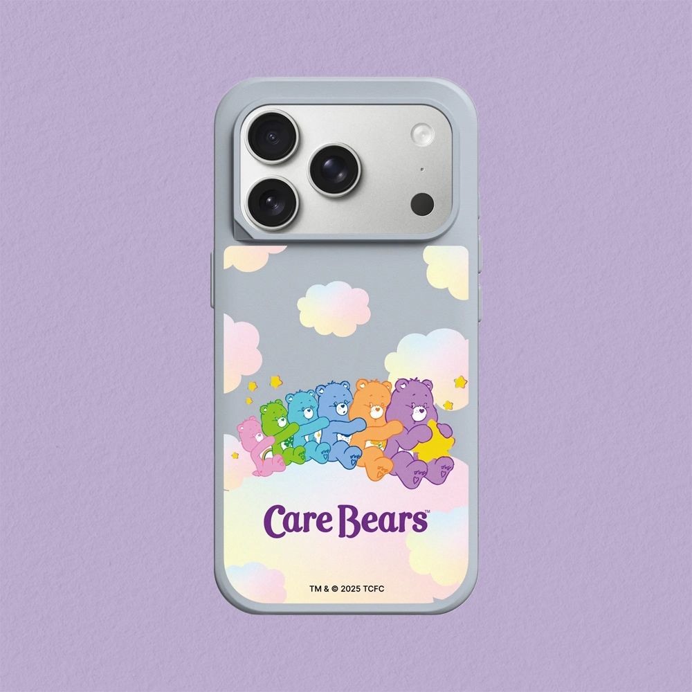 犀牛盾 iPhone 15/16/17系列 SolidX強化吸震緩衝防摔手機殼/Care Bears-雲朵綿綿 (循環灰)