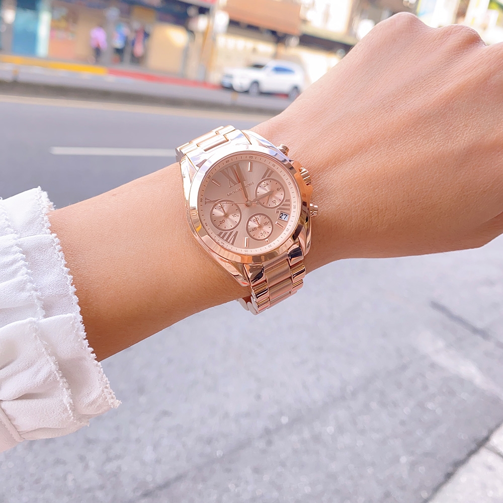Michael Kors Rose Gold MK5799 Watch Michael Kors MK5799 Women Leather Analog Rose Gold Dial  main image 3