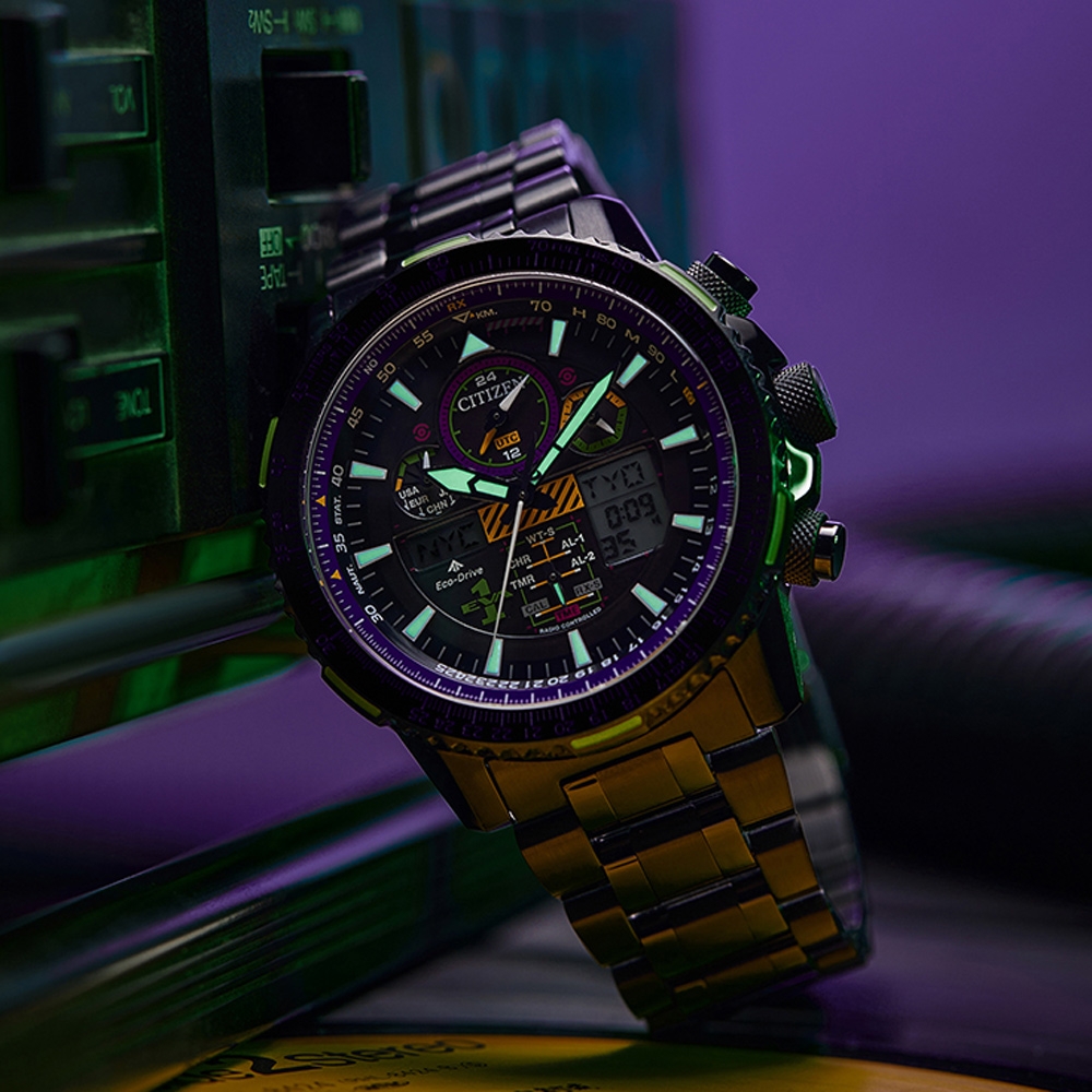 CITIZEN 星辰x EVA新世紀福音戰士初號機限量版Promaster 航空光