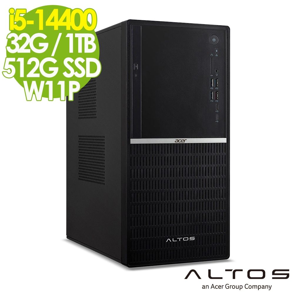 Acer 宏碁 Altos P130F9 商用工作站 (i5-14400/32G/1TB+512G SSD/W11P)