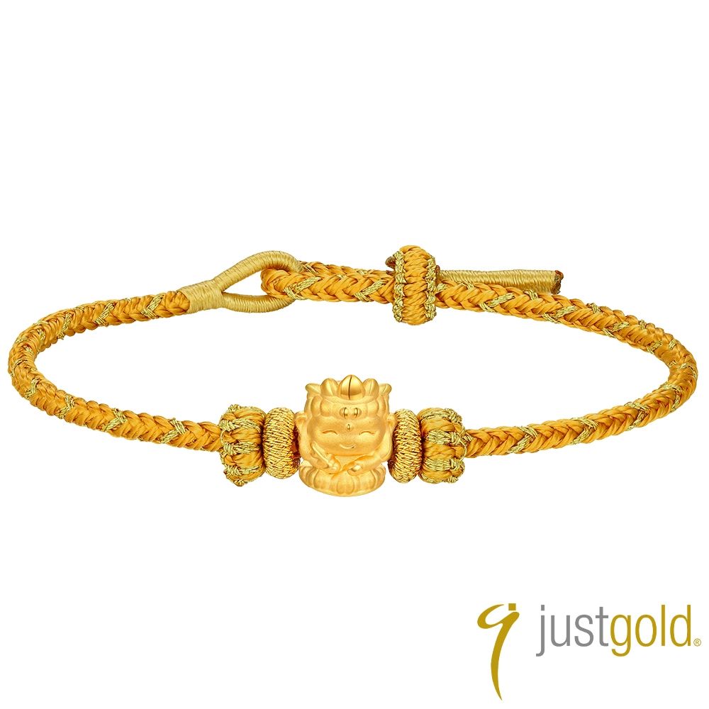 【Just Gold 鎮金店】福佑 生肖本命佛-龍、蛇 黃金手繩 (網路限定)