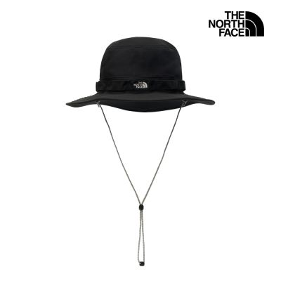 【The North Face 官方旗艦】 北面男女款黑色UPF防曬可調節漁夫帽｜5FXF4H0 抗UV