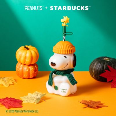 星巴克 26PEANUTS TOGO玻璃冷水杯
