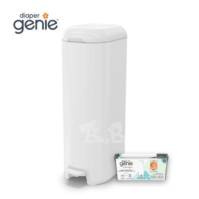 加拿大Diaper Genie 不鏽鋼EZ雙重鎖臭尿布處理器 易撕袋型 (嬰兒尿布桶)