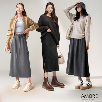 【Amore】秋冬舒適百搭氣質長裙6款任選