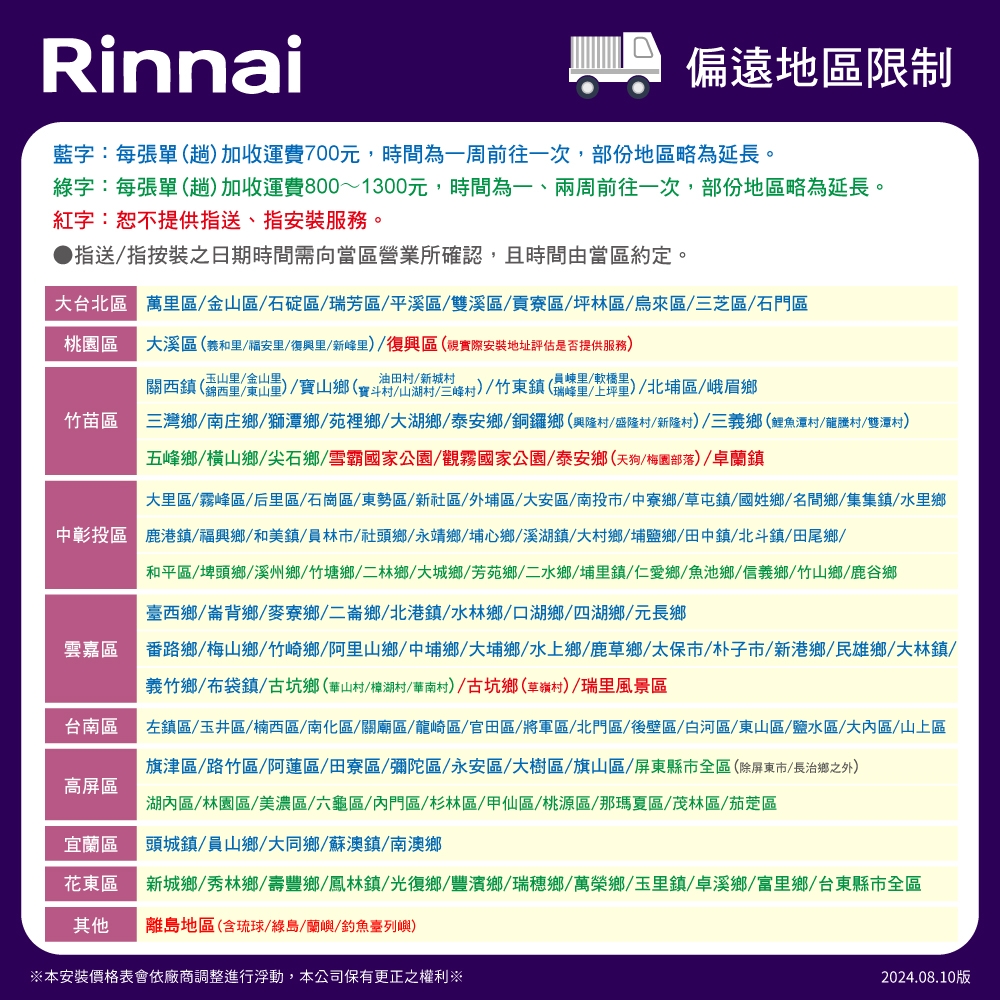 Rinnai林內牌 RH-8036AS - 詳情2